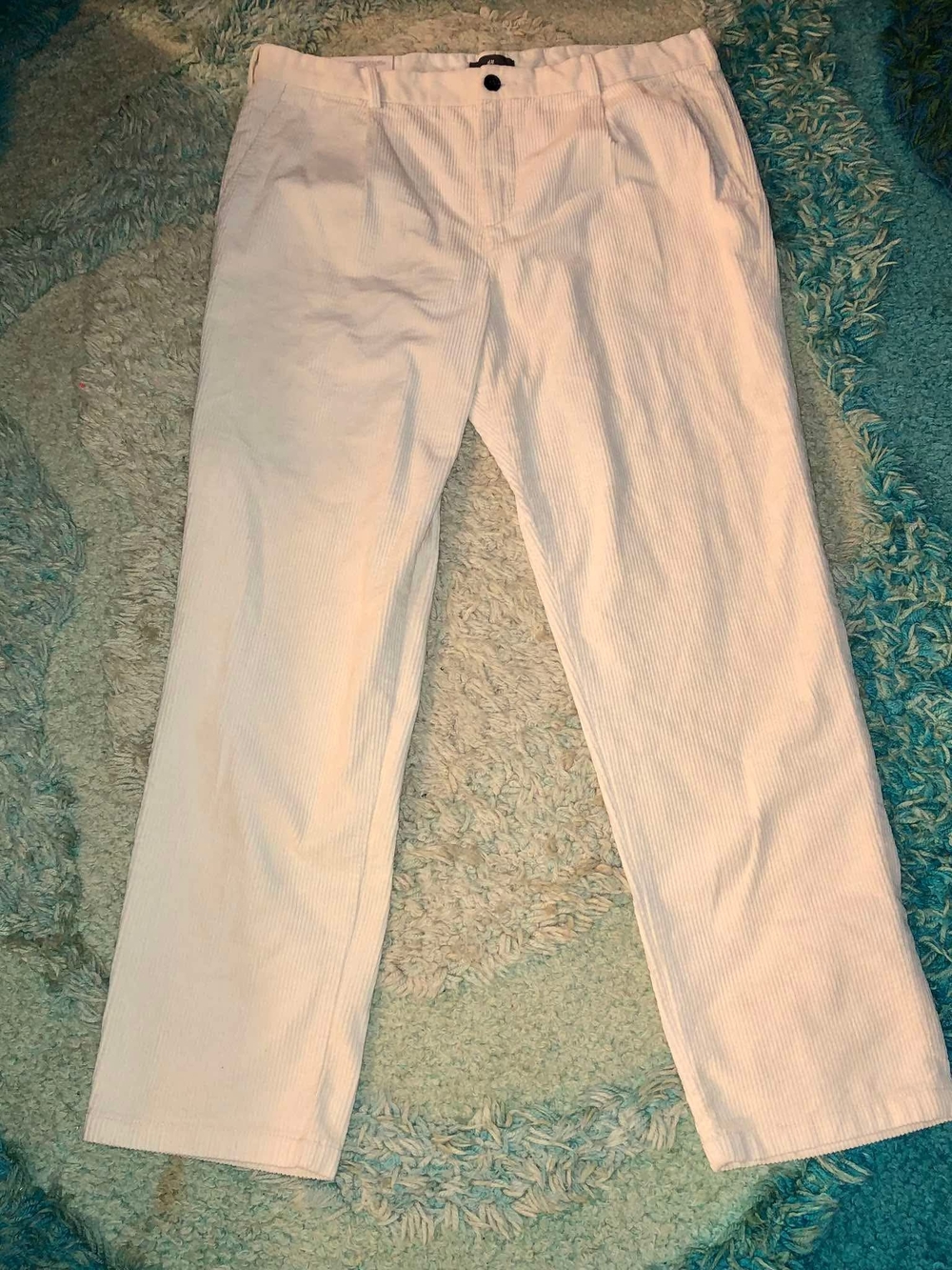 H&M Men's White Corduroy Pants